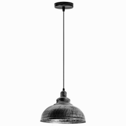 Vintage Brushed Curvy Pendant Light (Color: Brushed Silver)