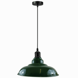 Half Curvy Shade Modern Pendant Lights (Color: Green)