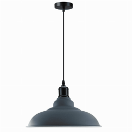 Half Curvy Shade Modern Pendant Lights (Color: Grey)