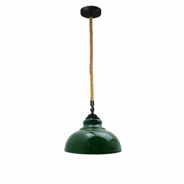 Curvy Shape Hemp Rope Pendant (Color: Green)