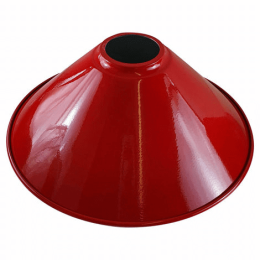 Red Easy Fit Metal Light Lamp Shades (Pattern & Colour: Cone - Red)