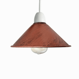 Cone Metal Ceiling Lamp Shades (Color: Rustic Red)
