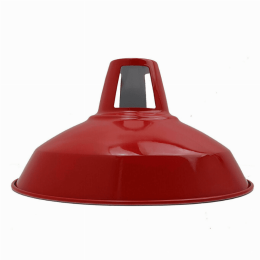 Red Easy Fit Metal Light Lamp Shades (Pattern & Colour: Bane Slotted - Red)