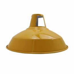 Metal Barn Slotted Easy Fit Lampshades (Color: Yellow)