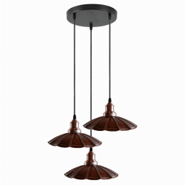 3 Head Round Base Flower Shade Pendant (Includes a Bulb?: No)