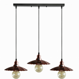 3 Head Rectangle Base flower shade pendant (Includes a Bulb?: No)