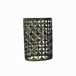 Modern Drum cage Lamp Shades (Shade Color and Pattern: Brushed Brass 1)