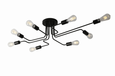 Asheville Semi Flush Ceiling Fixture (Option: 8 Light)