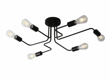 Asheville Semi Flush Ceiling Fixture (Option: 6 Light)