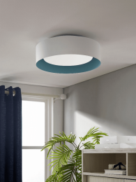 Lynch Ceiling Light (Color: White/Baby Blue)