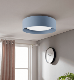 Lynch 15.75 in. 3-Light Flush Mount Ceiling Fixture (Color: Gray)