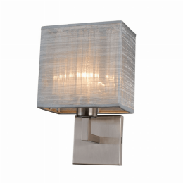 Prescott Silk Silver Wall Sconce (Option: Single)
