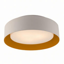 Lynch Flush Mount Ceiling Light (Color: White/Orange)