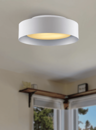 Lynch Flush Mount Ceiling Light (Color: White/Silver)
