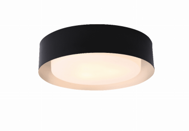 Lynch Flush Mount Ceiling Light (Color: Black/Silver)