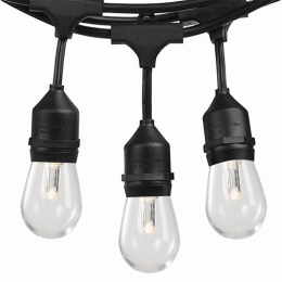 SUNTHIN 48ft LED Outdoor String Lights with 0.9W Shatterproof Bulbs (Pack: 2 Set)
