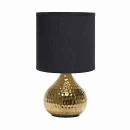 Simple Designs Hammered Drip Mini Table Lamp (Color: Gold1)