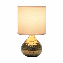 Simple Designs Hammered Drip Mini Table Lamp (Color: Gold2)