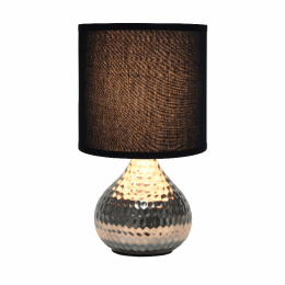 Simple Designs Hammered Drip Mini Table Lamp (Color: Silver1)