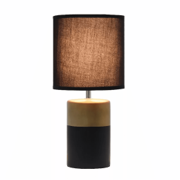 Simple Designs Two Toned Basics Table Lamp (Color: Black/gold)