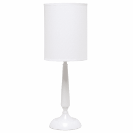 Simple Designs Traditional Candlestick Table Lamp (Color: White)