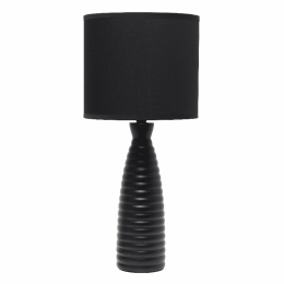 Simple Designs Alsace Bottle Table Lamp (Color: Black)