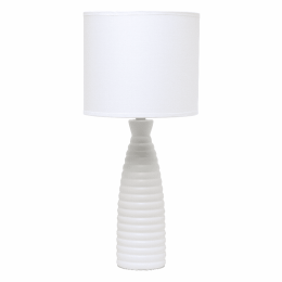 Simple Designs Alsace Bottle Table Lamp (Color: Off White)