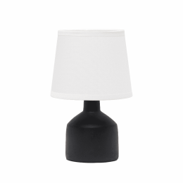 Simple Designs Mini Bocksbeutal Ceramic Table Lamp (Color: Black)