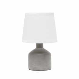Simple Designs Mini Bocksbeutal Ceramic Table Lamp (Color: Gray)