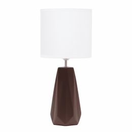 Simple Designs Ceramic Prism Table Lamp (Color: Brown)