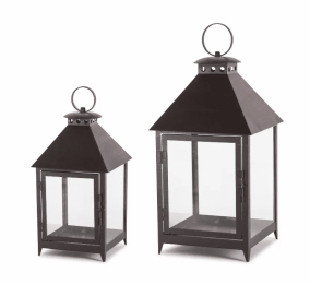 Lantern (Set of 2) 11.75"H, 16"H Iron (pack_case_count: 1)