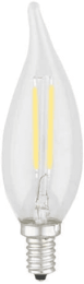 Lenawee LEN-41116-UL 2W Filament Candle Flame Tip E12 2700K Light Bulb (Color: Clear)
