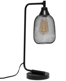 Lalia Home Industrial Mesh Desk Lamp (Color: Black)