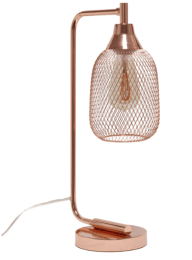 Lalia Home Industrial Mesh Desk Lamp (Color: Rose Gold)