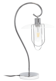 Lalia Home Modern Metal Scroll Table Lamp (Color: Chrome)