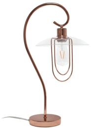 Lalia Home Modern Metal Scroll Table Lamp (Color: Rose Gold)
