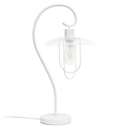Lalia Home Modern Metal Scroll Table Lamp (Color: White)