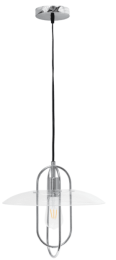 Lalia Home 1 Light Elongated Metal Pendant Light (Color: Chrome)