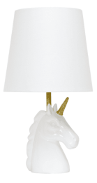 Simple Designs Hammered Metal Organizer Table Lamp with USB charging port and Fabric Shade (Color: Black)