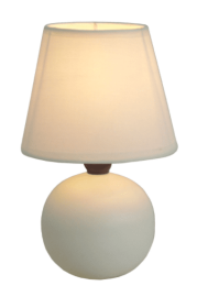 Simple Designs  Mini Ceramic Globe Table Lamp (Color: Off White)