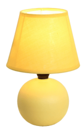 Simple Designs  Mini Ceramic Globe Table Lamp (Color: Yellow)