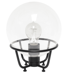 Lalia Home Old World Globe Glass Table Lamp (Color: Matte Black)