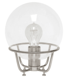 Lalia Home Old World Globe Glass Table Lamp (Color: Brushed Nickel)