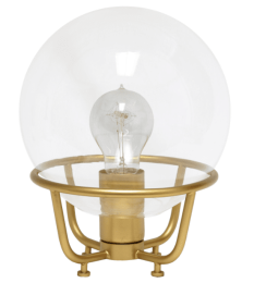 Lalia Home Old World Globe Glass Table Lamp (Color: Matte Gold)