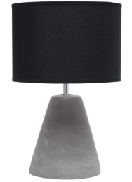 Simple Designs Pinnacle Concrete Table Lamp (Color: Black)