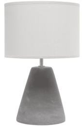 Simple Designs Pinnacle Concrete Table Lamp (Color: Gray)