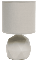 Simple Designs Geometric Concrete Lamp (Color: Gray)
