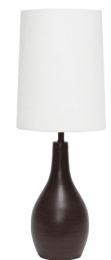 Simple Designs 1 Light Tear Drop Table Lamp (Color: Restoration Bronze)