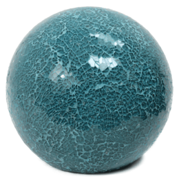 Simple Designs 1 Light Mosaic Stone Ball Table Lamp (Color: Teal)