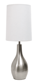 Simple Designs 1 Light Tear Drop Table Lamp (Color: Brushed Nickel)